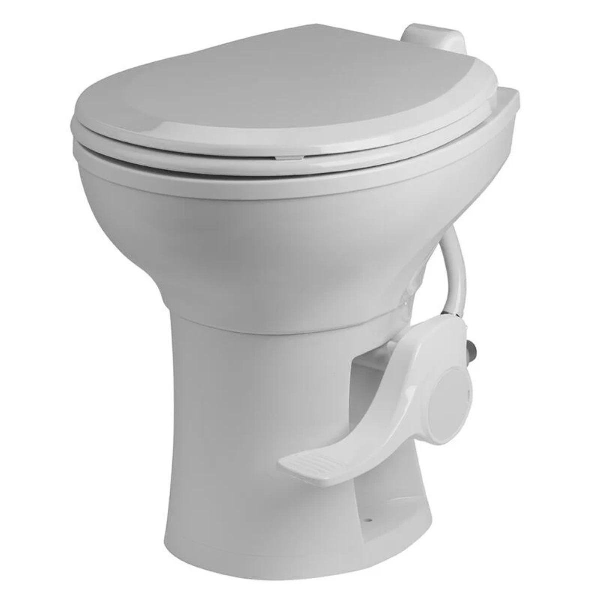 Voyager Plus 78000092 High Profile RV Toilet with Plastic Bowl- White
