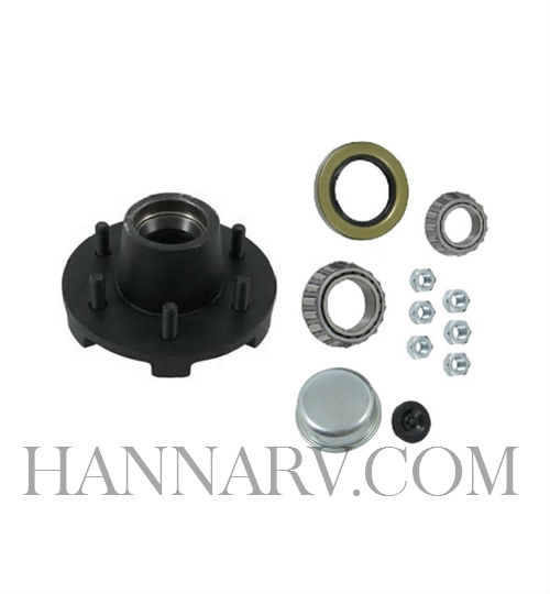 Dexter 8-213-5UC1 Complete Painted Hub Assembly - 6 on 5.5 - 25580/LM67048 - For 6000 Lbs Axles - 2.125 Inch Inner Seal