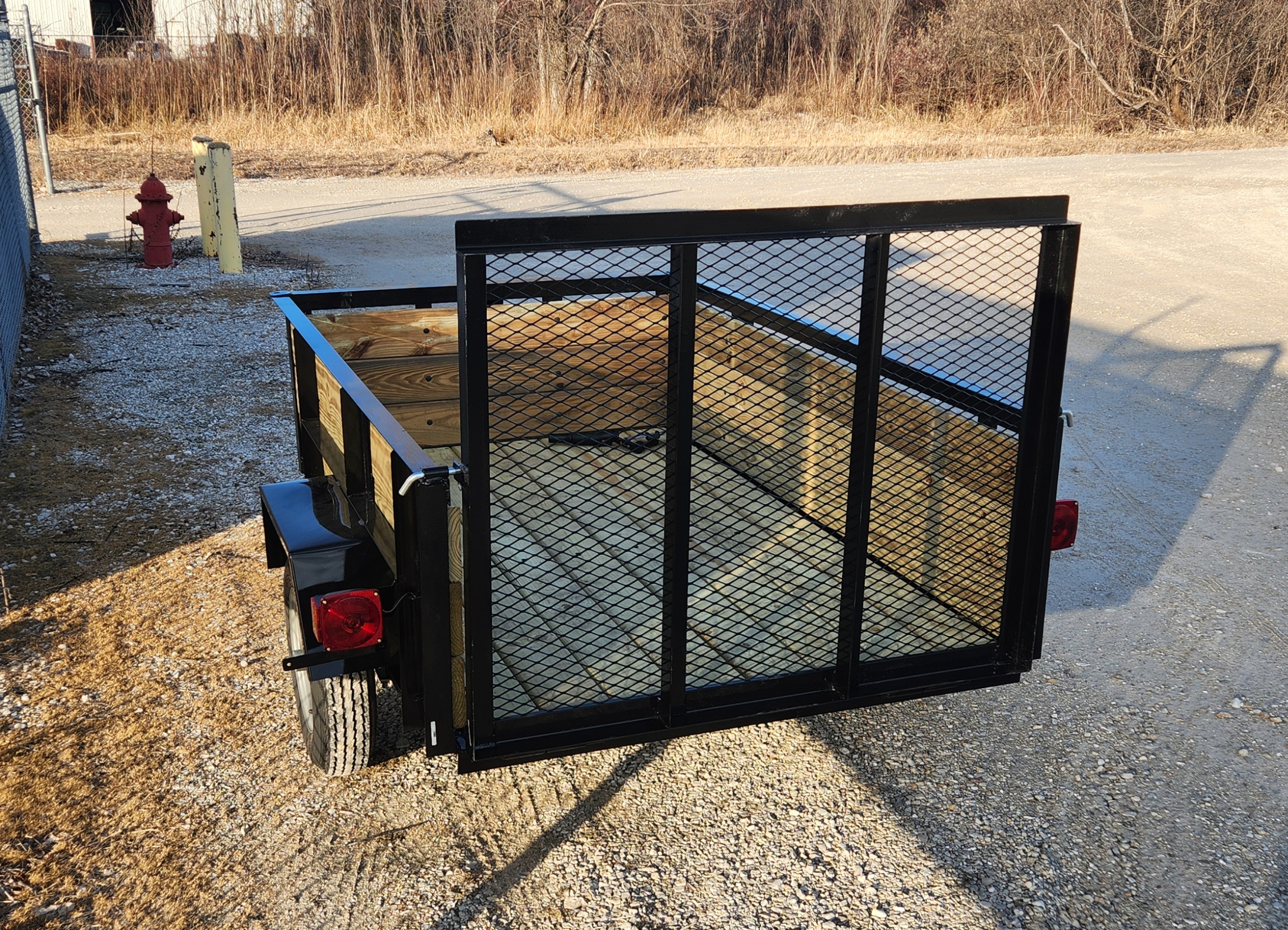 Gate Ramp For Utility Trailer AMO 4 X 6 Steel Utility Trailer with Ramp Gate and 20
