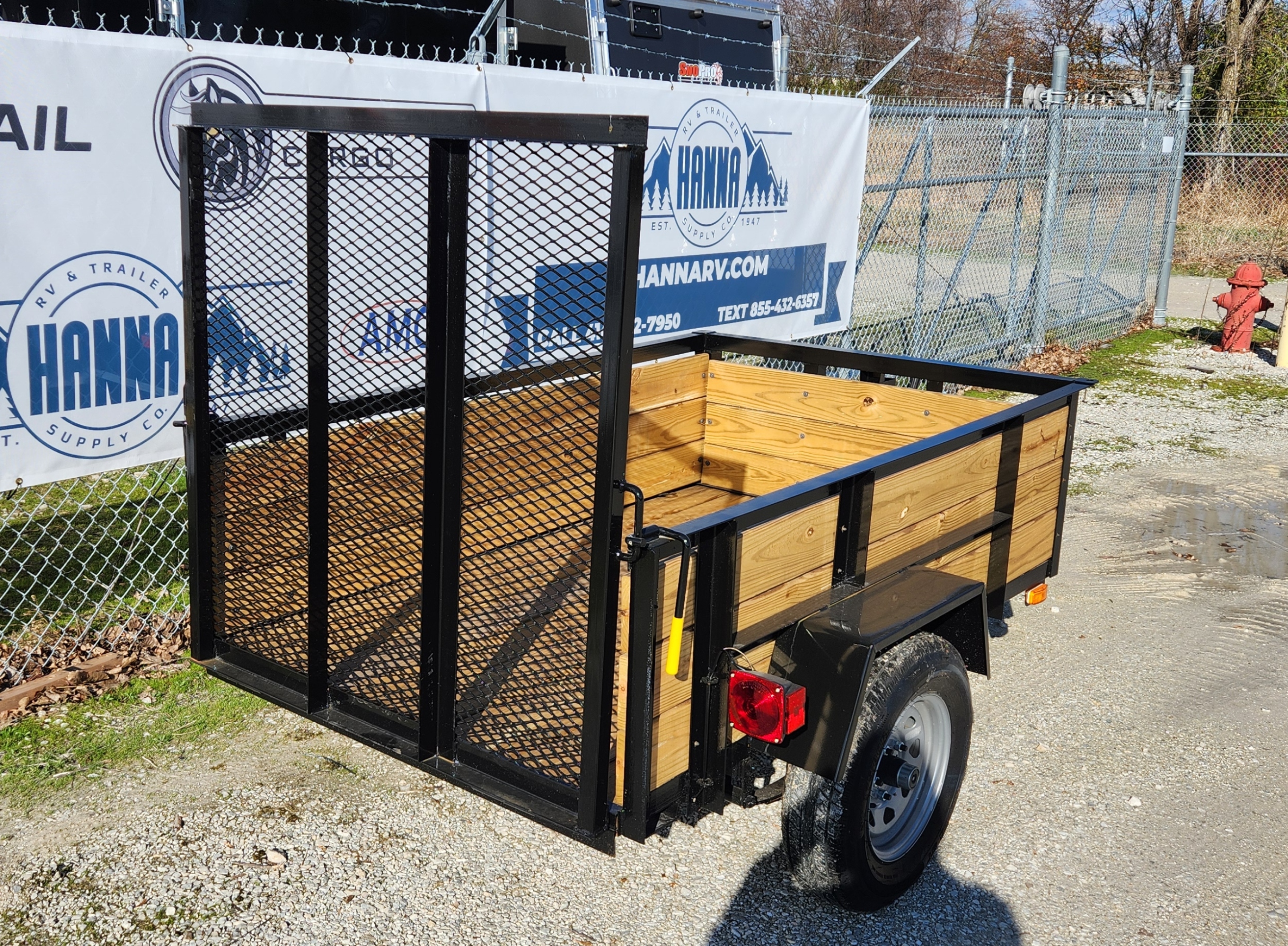 Gate Ramp For Utility Trailer AMO 4 X 6 Steel Utility Trailer with Ramp Gate and 20