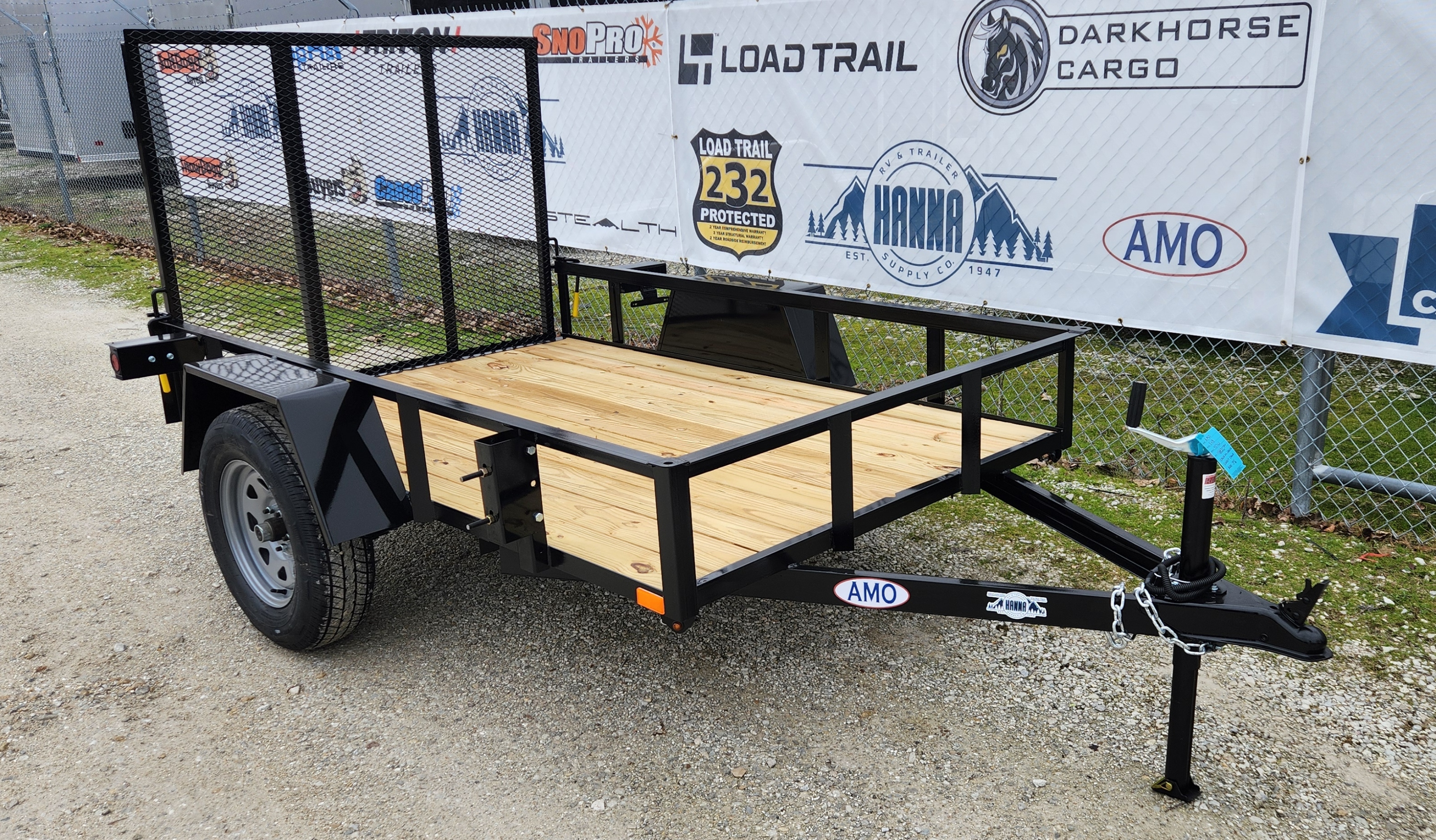 AMO 5 X 8 Steel Utility Trailer with Ramp Gate and 12
