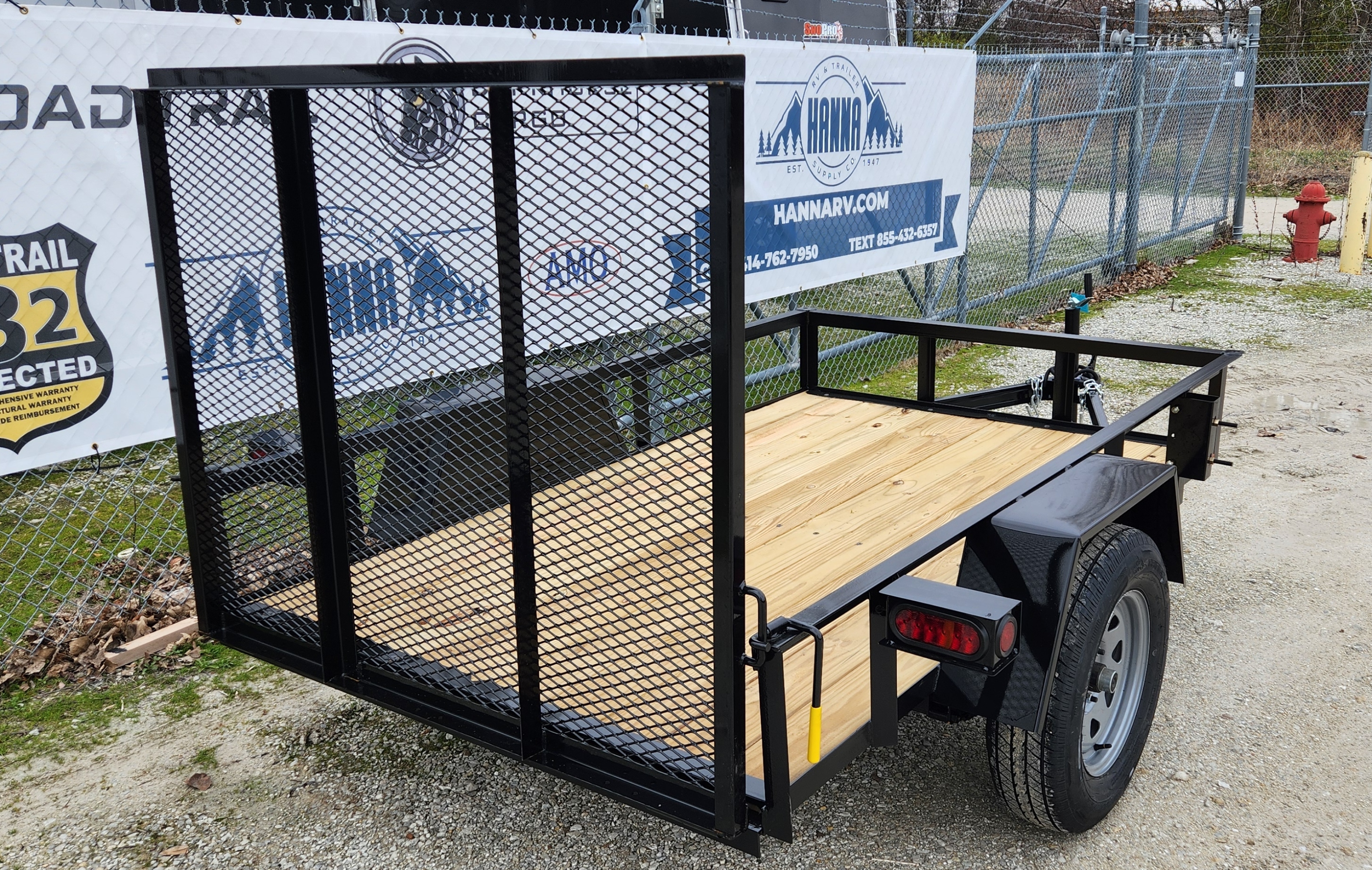 AMO 5 X 8 Steel Utility Trailer with Ramp Gate and 12