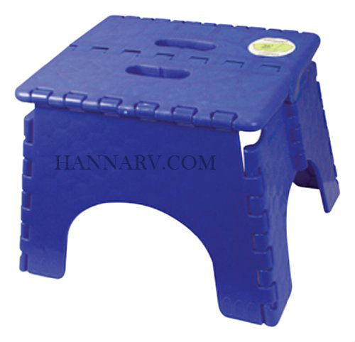 B & R Plastics 101-6SB EZ Foldz Step Stool - Saphire Blue