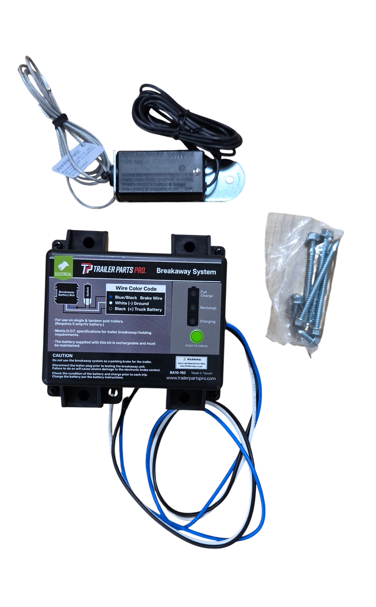 Redline BA10-150 Engager 12 Volt Breakaway Kit with LED Charge Indicator