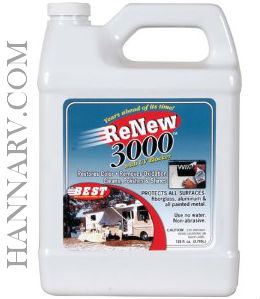 B.E.S.T. 57128 RV Marine Renew 3000 Cleaner All-In-One Clean, Shine, And Protect Formula - 128 Oz Re