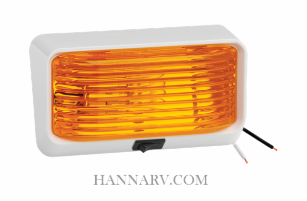 Bargman 30-78-518 78 Series Porch / Utility Light with Switch - Amber Lens