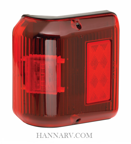 Bargman 48-86-202 LED Wrap-Around Clearance Sidemarker Light - Red Light With Black Base