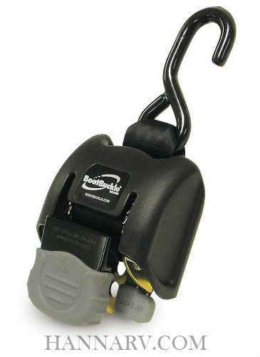 BoatBuckle F08893 G2 Retractable Transom Tie Down Straps - 2 Inches x 43 Inches - 2500 Lbs - 2 Pack