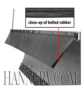 Buyers 1309120 Belted Rubber V-Plow Snow Deflector - 120 Inches x 3/8 Inch Thick