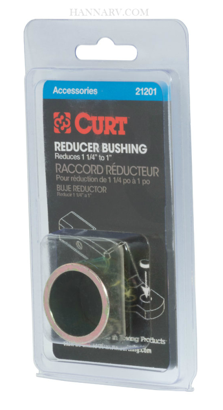 CURT 21201 Trailer Ball Shank Reducer Bushing - Reduces From 1-1/4 Inch To 1 Inch