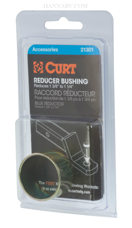 CURT 21301 Trailer Ball Shank Reducer Bushing - Reduces From 1-3/8 Inch To 1-1/4 Inch