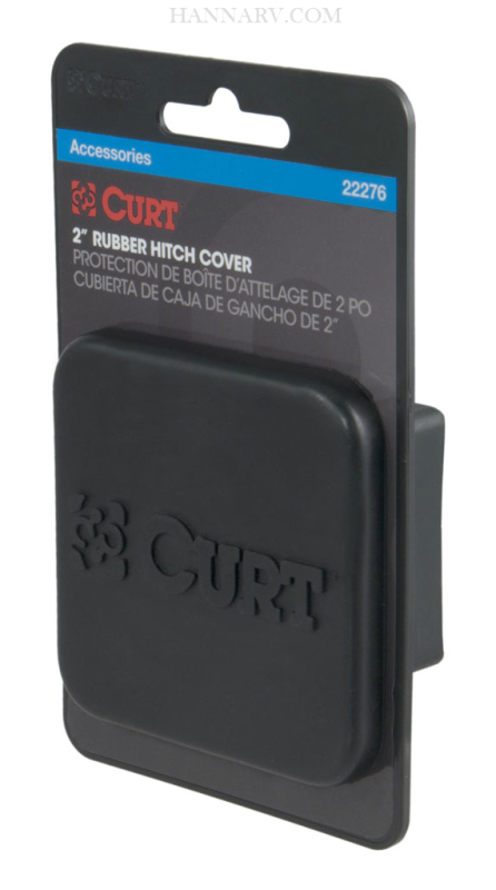 CURT 22276 Rubber Hitch Receiver Tube Cover - Fits 2 x 2 Inch Receiver Tubes
