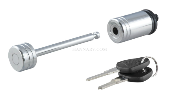 CURT 23522 Chrome Barbell Lock Style Coupler Lock - 2-1/2 Inch Span