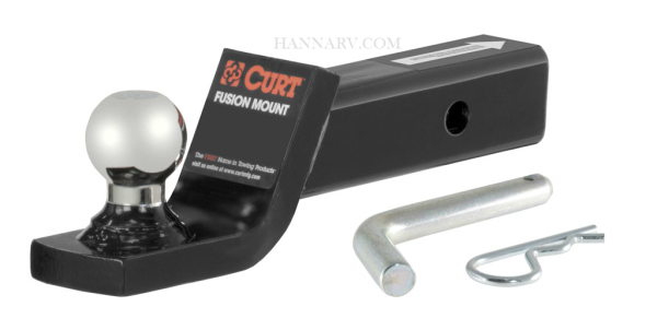 CURT 45131 Fusion Ball Mount - Drop 2 Inches - Length 7-1/2 Inches - Ball Diameter 1-7/8 Inches - GT