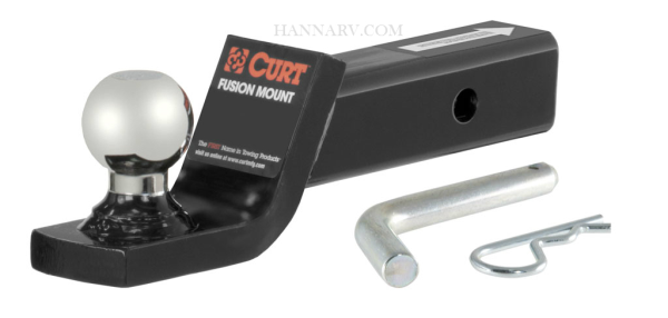 CURT 45134 Fusion Ball Mount - Drop 2 Inches - Length 7-1/2 Inches - Ball Diameter 2 Inches - GTW 75