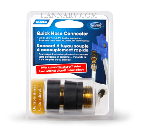 Camco 20135 Quick Brass Hose Connector