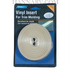 Camco 25093 Vinyl Trim Insert Beige 1 Inch x 25 Foot Roll