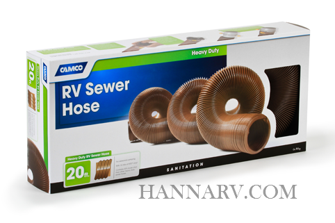 Camco RV Heavy Duty 20 Foot Sewer Hose | 20 Foot | 39631