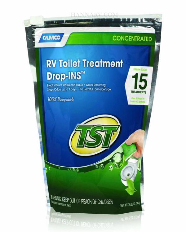 Camco 40264 TST RV Toilet Treatment Drop-Ins - 15 Count Bag