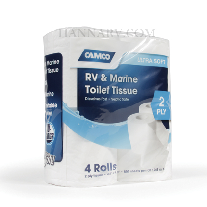Camco 40274 RV And Marine Toilet Tissue 2-Ply 4-Rolls