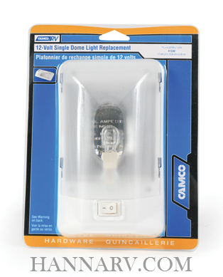 Camco 41330 Replacement 12 Volt Single Dome Light