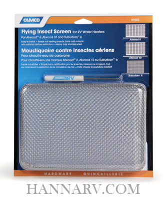 Camco 42145 Water Heater Flying Insect Screen WH 500