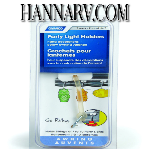 Camco 42703 RV Awning Party Light Holders - 7 Pack