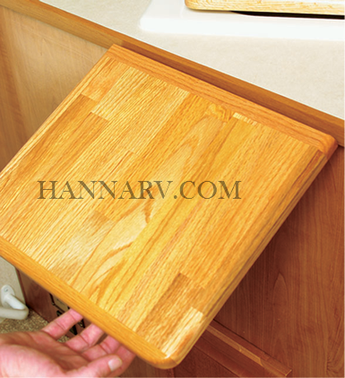 Camco | 43421 | RV Marine 12 Inch x 14 Inch Hinged Oak Countertop ...