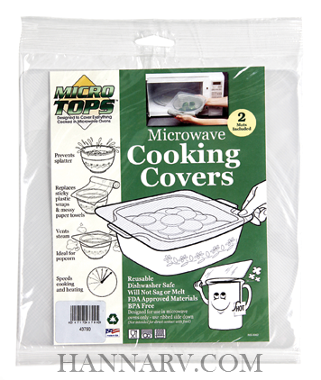 Camco 43790 RV Marine Microwave Cooking Covers - 2 Pack