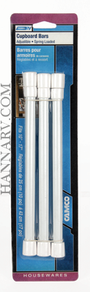 Camco 44063 White Cupboard Bars
