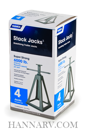 Camco 44560 Olympian RV Aluminum Stack Jack Stand - 4 Pack