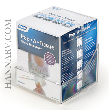 Camco 57101 Pop-A-Tissue Clear Tissue Dispenser