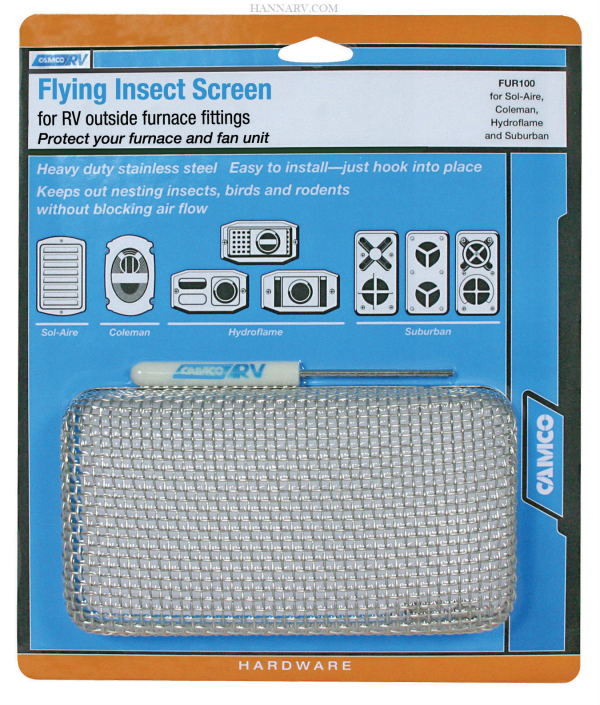 Camco RV 42140 Furnace Flying Insect Screen FUR 100