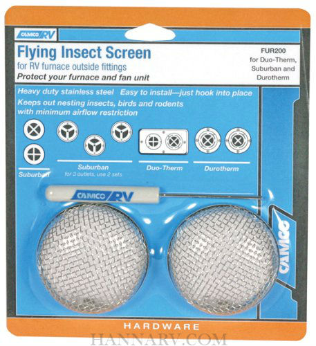 Camco RV 42141 Furnace Flying Insect Screen FUR 200