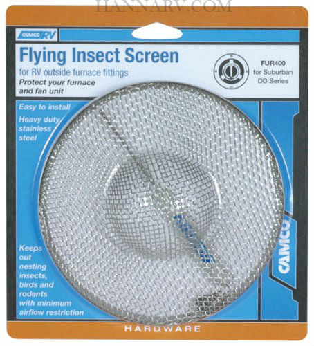 Camco RV 42143 Furnace Flying Insect Screen FUR 400