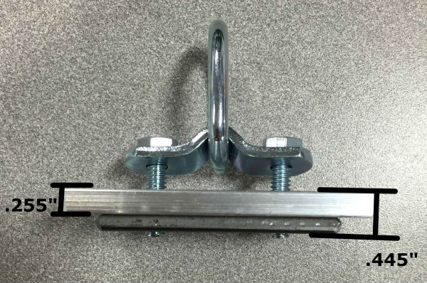 4 Pk D-Ring for Slide Channel on AmeraLite/FLOE/Mission/SnoPro/Triton Trailers 