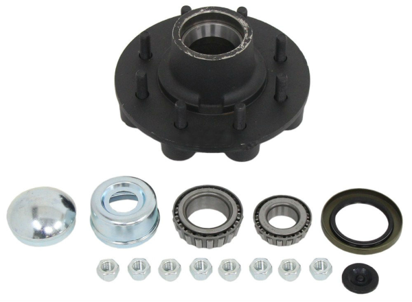 Dexter 42865UC1 Complete Painted Hub Assembly - 8 on 6.5 - 25580/14125A - For 5.2K-7K Lbs Axles - 2.