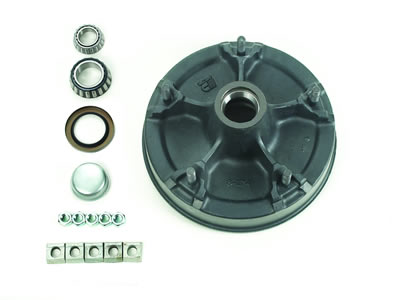Dexter 8-174-5UC3-225 Complete Grease Hub and Drum Assembly - 5580/15123 Bearings - 2.25 Inch Inner