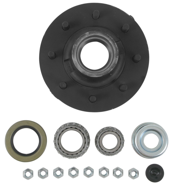 Dexter 8-231-9UC1-EZ Complete E-Z Lube Hub Assembly - 8 on 6.5 - 25580/14125A - Fits 5.2K-7K Axles -