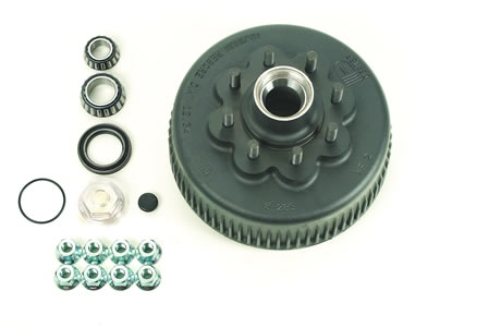 Dexter 8-285-9UC3 Complete Oil Bath Hub and Drum Assembly - 25580/02475 Bearings - Dexter 8K Axles -
