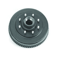 Dexter 8-393-4 Grease Hub and Drum Only - 8 on 6.5 - 25580/02475 Bearings - 9/16 Stud - 4-Bolt Brake