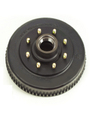 Dexter 8-393-6 Grease Hub and Drum Only - 8 on 6.5 - 25580/02475 Bearings - 5/8 Stud - 4-Bolt Brake