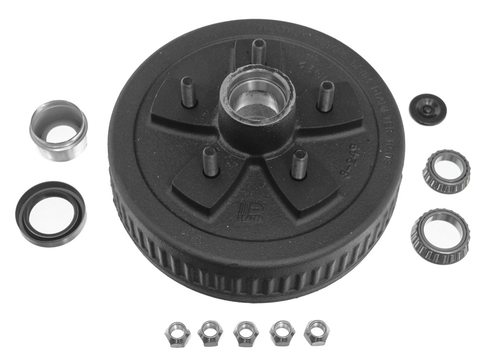 Dexter 84556UC3-EZ Complete E-Z Lube Hub and Drum Assembly - 5 on 5 - L68149 and L44649 Bearings - 1