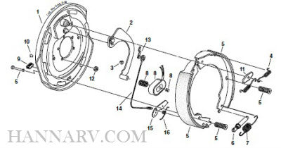 Dexter K71-673 LH Brake Shoe And Lining - For 12 X 2-inch Dexter 6K LH NEV-R-ADJUST Electric Brake A
