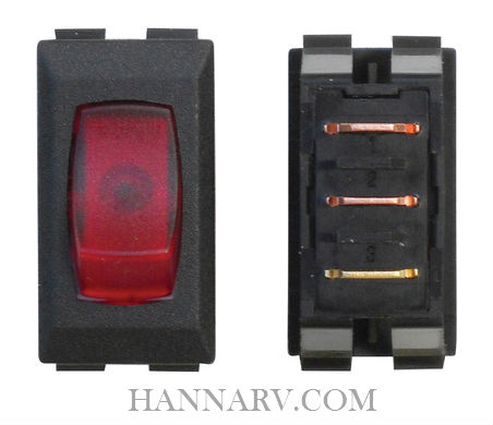 Diamond A1-31 RV Marine Red/Black Illuminated Standard ON/OFF Switch