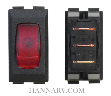ATC RV Tank Heater Switch - Red LED 3-Prong Rocker ON/OFF 12V For Camper Marine