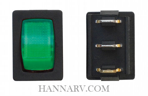 Diamond A2-38 Illuminated Standard Switch - Black / Green - 3 Pack