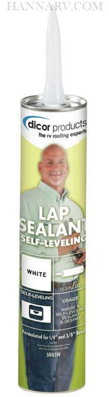 Dicor 501LSW Self-Leveling Lap Sealant - White - 10.3 oz. Tube