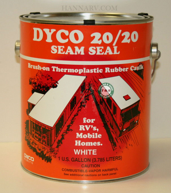 Dyco 20/20-GAL Brush-On White Seam Seal - 1 Gallon Container