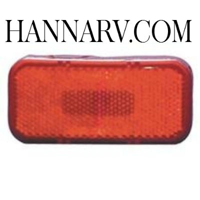 Fasteners Unlimited 003-58 Red Rectangle Clearance Light with Round Corners - 3-7/8 Inches